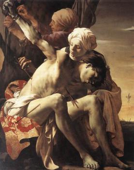 亨德裡尅 特佈魯根 St Sebastian Tended by Irene and her Maid